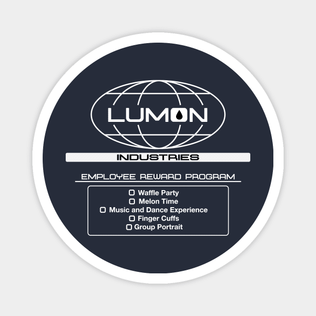 Severance- Lumon Employee Rewards Program- on dark Magnet by ocsling